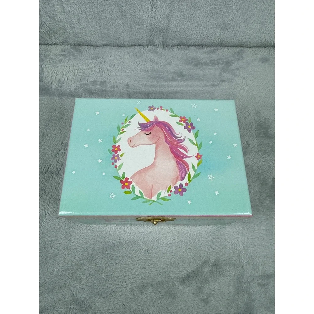 Jewelkeeper Kids Musical Unicorn Jewelry Box‎ Rainbow Castle One of a Kind Aqua
